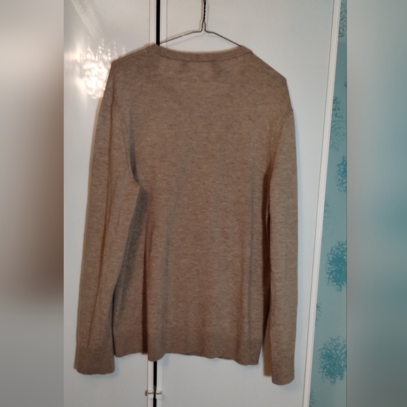 Theory Khaki 79%Merino Wool Sweater Sz L - Picture 2 of 9